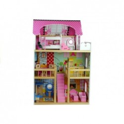 Wooden Dolls House 90 cm + Furnitures