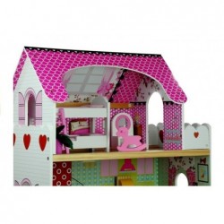 Wooden Dolls House 90 cm + Furnitures