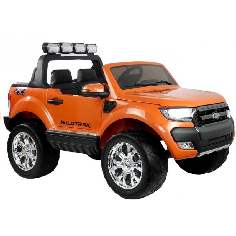 New Ford Ranger Orange Painting - 4x4 Electric Ride On Car - LCD Display