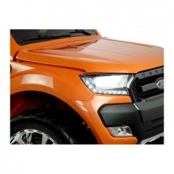 New Ford Ranger Orange Painting - 4x4 Electric Ride On Car - LCD Display