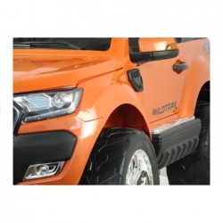 New Ford Ranger Orange Painting - 4x4 Electric Ride On Car - LCD Display