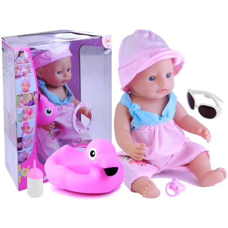 Big Baby Doll Summer Suit Drinks with Flamingo