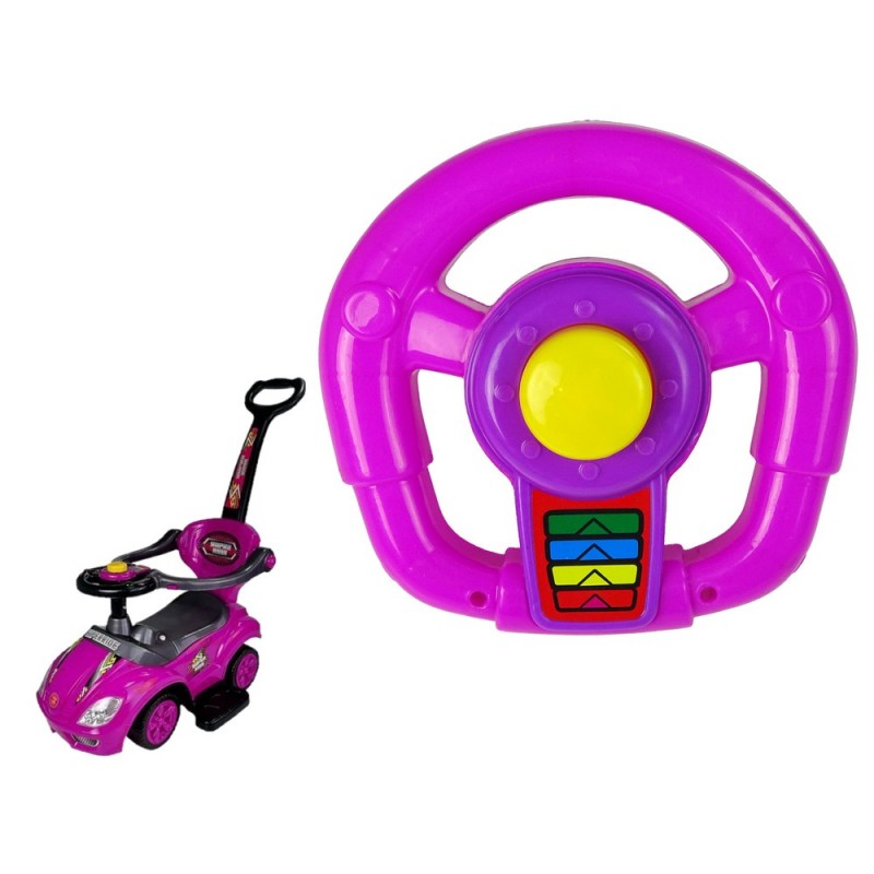 Steering Wheel with Horn for Mega Car Coupe Pink