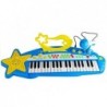 Big Keyboard with MP3 37 Keys with Microphone Blue