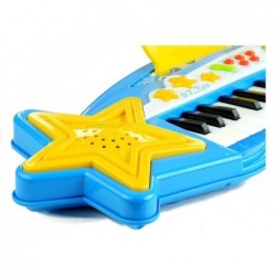 Big Keyboard with MP3 37 Keys with Microphone Blue