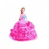 Birthday Doll Dress Shoes Tiara Hairbrush Pink