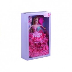 Birthday Doll Dress Shoes Tiara Hairbrush Pink