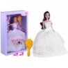 Birthday Doll Dress Shoes Tiara  Hairbrush White