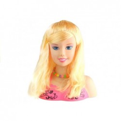 Styling Doll Head Make-up Combing Pink