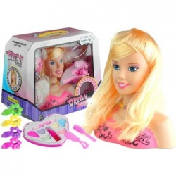 Styling Doll Head Make-up Combing Pink