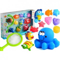 Big Set of Aquatic Animals For Bathing + Strainer