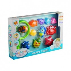 Big Set of Aquatic Animals For Bathing + Strainer