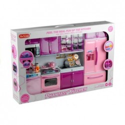 Doll's Kitchen Furniture AGD Food  Pink&Purple