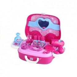 Girls' Beauty Set on Wheels Suitcase Accessories Dryer