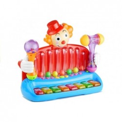 Toy Baby Piano Clown Organ Rattles Balls Hammer