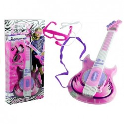 Electric Guitar Glasses WIth Microphone Pink Set