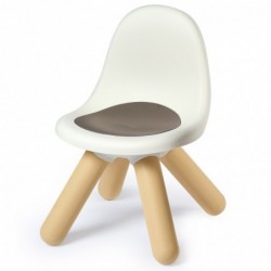 SMOBY White and Brown Room Garden Chair with Backrest