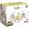 SMOBY White and Brown Room Garden Chair with Backrest