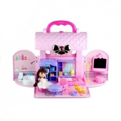 Spreaded House in Suitcase Doll Dog Accessories Pink