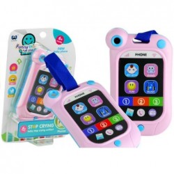 Toy Phone for Little Child Lights Animal Sounds Pink