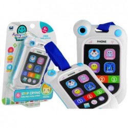 Toy Phone for Little Child Lights Animal Sounds White