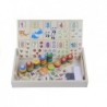 Maths Counting Set Wooden Blackboard Colorful Rings