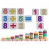 Maths Counting Set Wooden Blackboard Colorful Rings