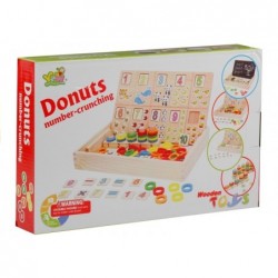 Maths Counting Set Wooden Blackboard Colorful Rings