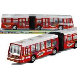 Articulated Bus Friction Powered 41,5 cm Long Red