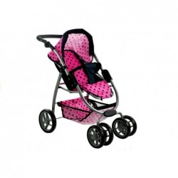 2in1 Doll Bogie and Stroller Alice -Pink With Dots