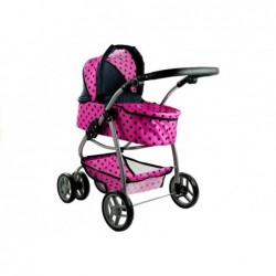 2in1 Doll Bogie and Stroller Alice -Pink With Dots