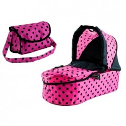 2in1 Doll Bogie and Stroller Alice -Pink With Dots