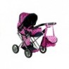 Doll Bogie and Stroller Alice- with Carrier, Bag and Bedding Pink with Black Dots