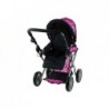 Doll Bogie and Stroller Alice- with Carrier, Bag and Bedding Pink with Black Dots