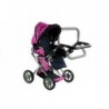 Doll Bogie and Stroller Alice- with Carrier, Bag and Bedding Pink with Black Dots