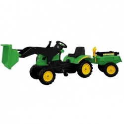 Herman Tractor Green - With Trailer and Bucket 165 cm