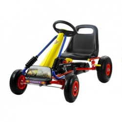 Go-Cart Turbo Yellow - Pumped Wheels With Hand Break