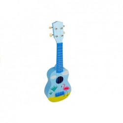 Ukulele Miniature Guitar Blue Flamingo Pattern 53 cm