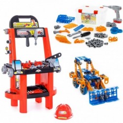 Handyman's Set "Super Mechanic" + Tool Set Construction Blocks "Inventor" Polesie