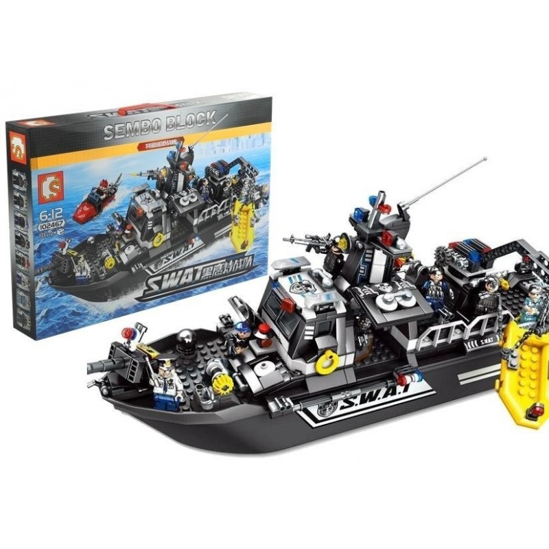 Bricks SWAT Special Forces Boat 864 Elements