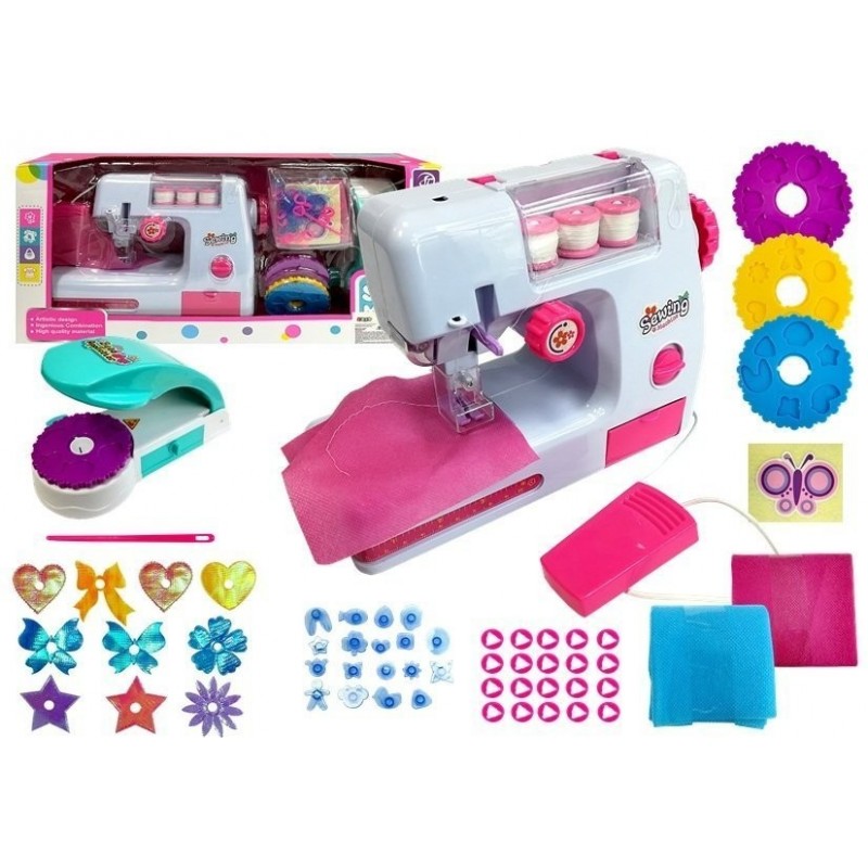 Children's sewing machine with accessories