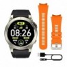 Manta Activ X GPS sports smartwatch silver + orange strap