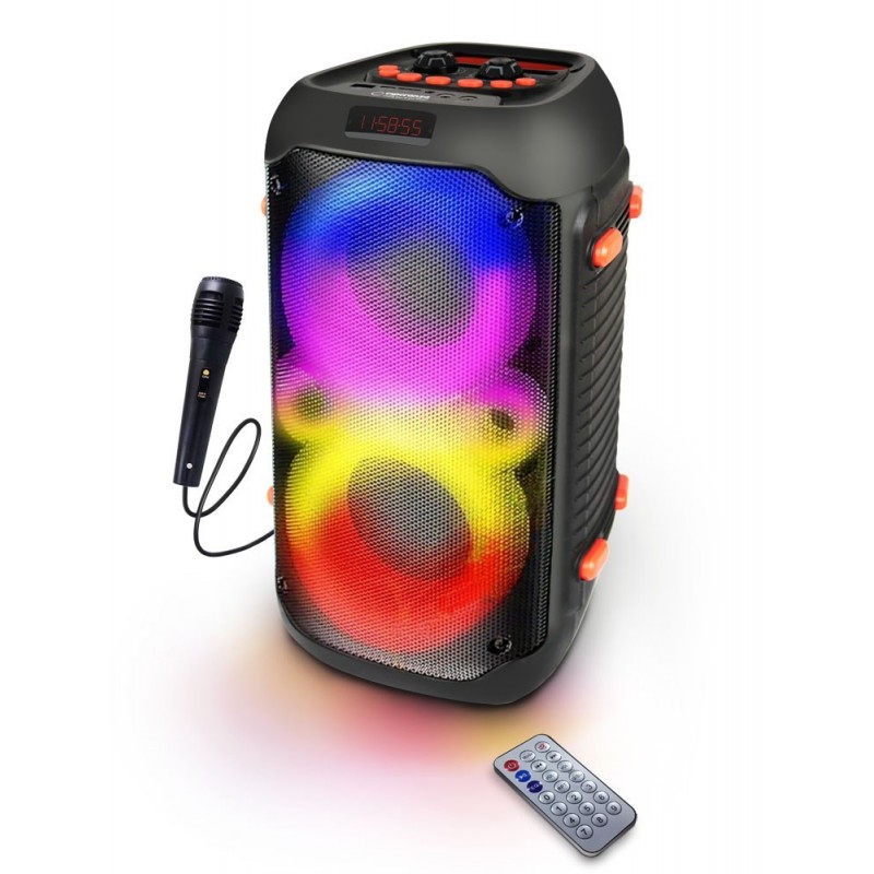 Esperanza EP156 BT FM LED RGB KARAOKE Speaker Black 20W