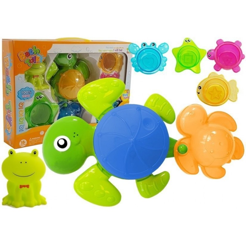 Turtles Bathing Kit Starfish Plastic Waterfall