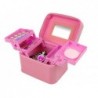 Beauty Set in a Trunk Pink Mirror Glitter