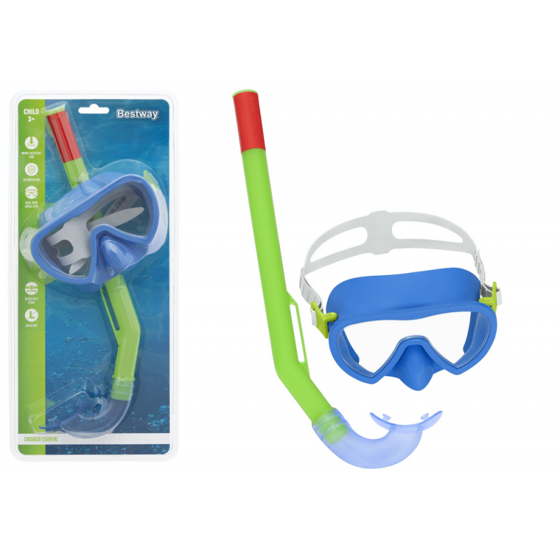 Green and Blue Diving Mask with Snorkel Bestway 24036