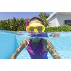 Yellow and Pink Diving Mask with Snorkel Bestway 24036