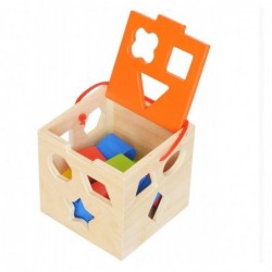 TOOKY TOY Wooden Shape Sorter Educational Cube