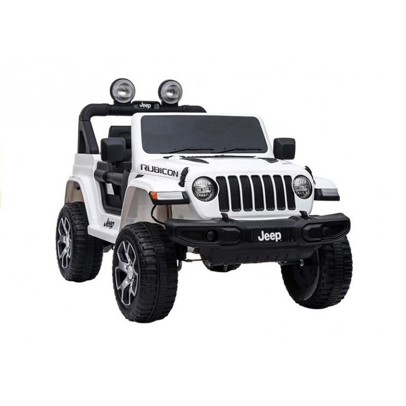 Jeep Wrangler Rubicon White - Electric Ride On Car