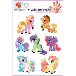 Washable Tattoos For Children Merry Ponies Horses 17 El.